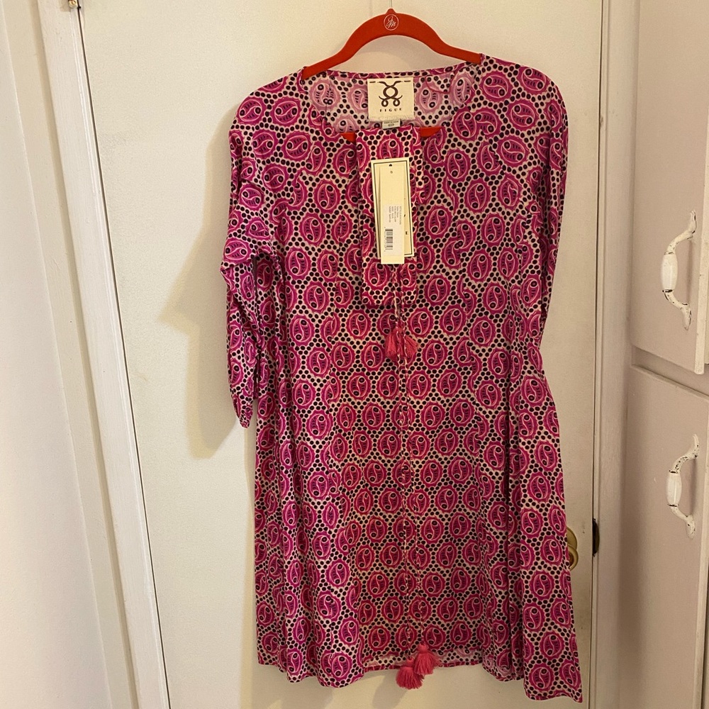 NWT Figue Jules Tunic Dress Pink Size XS/S